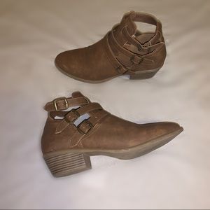 Brown Booties (ankle boots) with Buckles